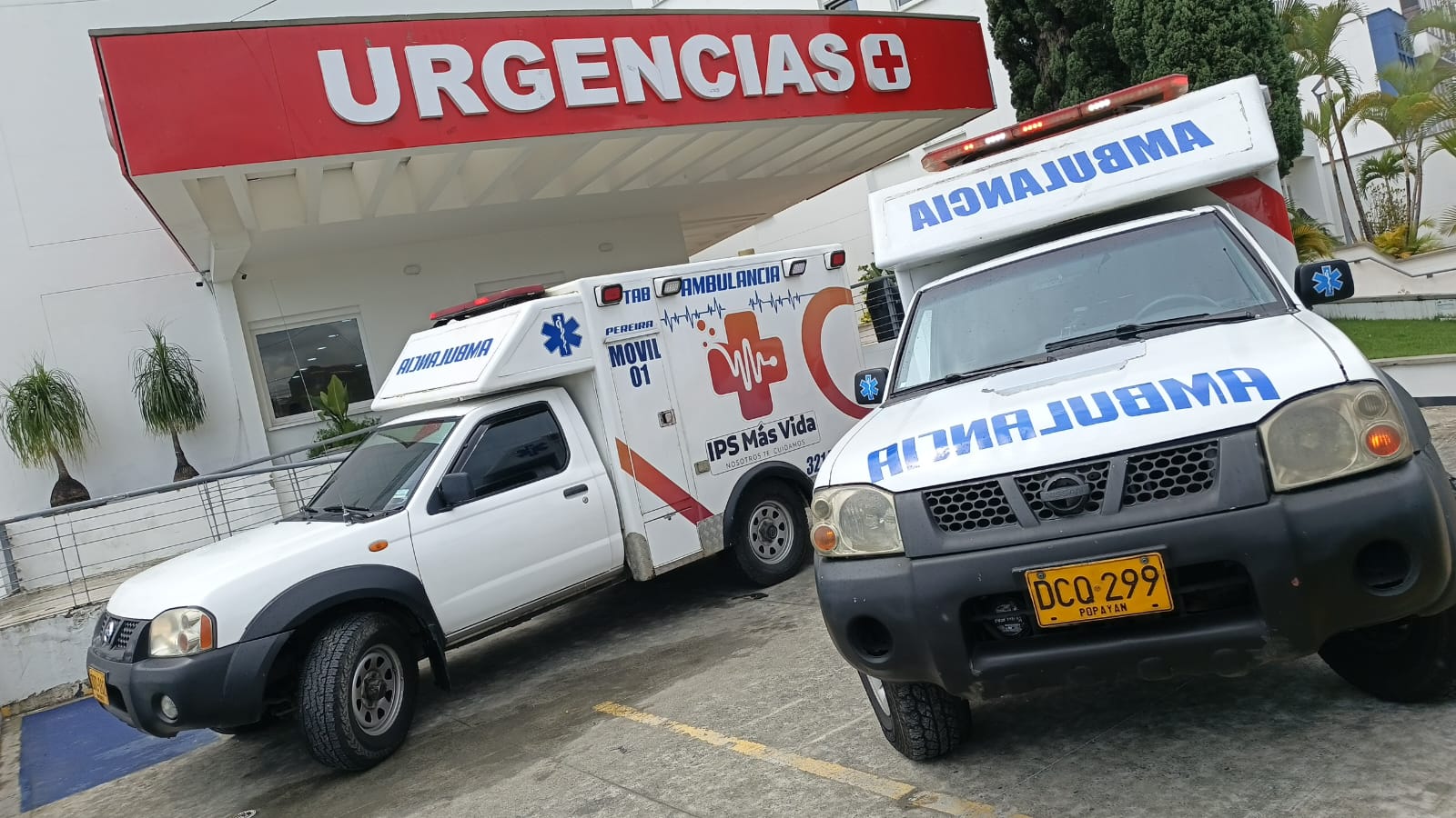 Ambulancias IPS Más Vida en servicio